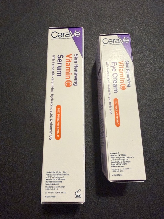 CeraVe Vitamin C Skin Renewing Serum 1 FL OZ & Eye Cream Duo - 0.5 FL OZ - Picture 2 of 8